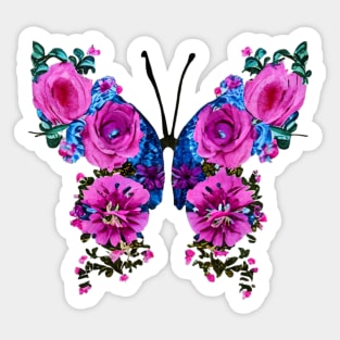 Vintage Floral Butterfly Sticker